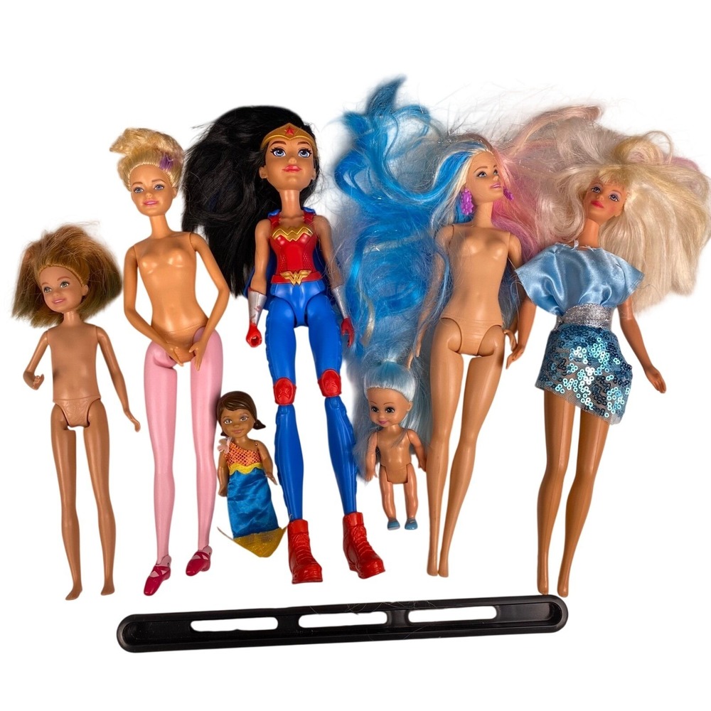 Mattel Barbie and DC Super Hero Girls Wonder Woman Doll Lot of 7 Chelsea Mermaid